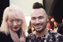 Peut-être editor-in-chief Nathalie Malric and fashion designer Jean-Paul Lespagnard